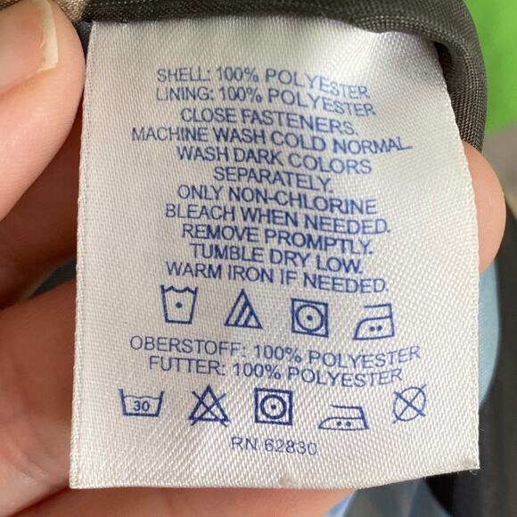 Lands End Womens Chore Coat Size Medium Kelly Green Mid Weight Barn Jacket Hood - Picture 7 of 14